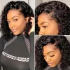 Black Gradient Light Brown Short Bob Centre Parting Curly Wig