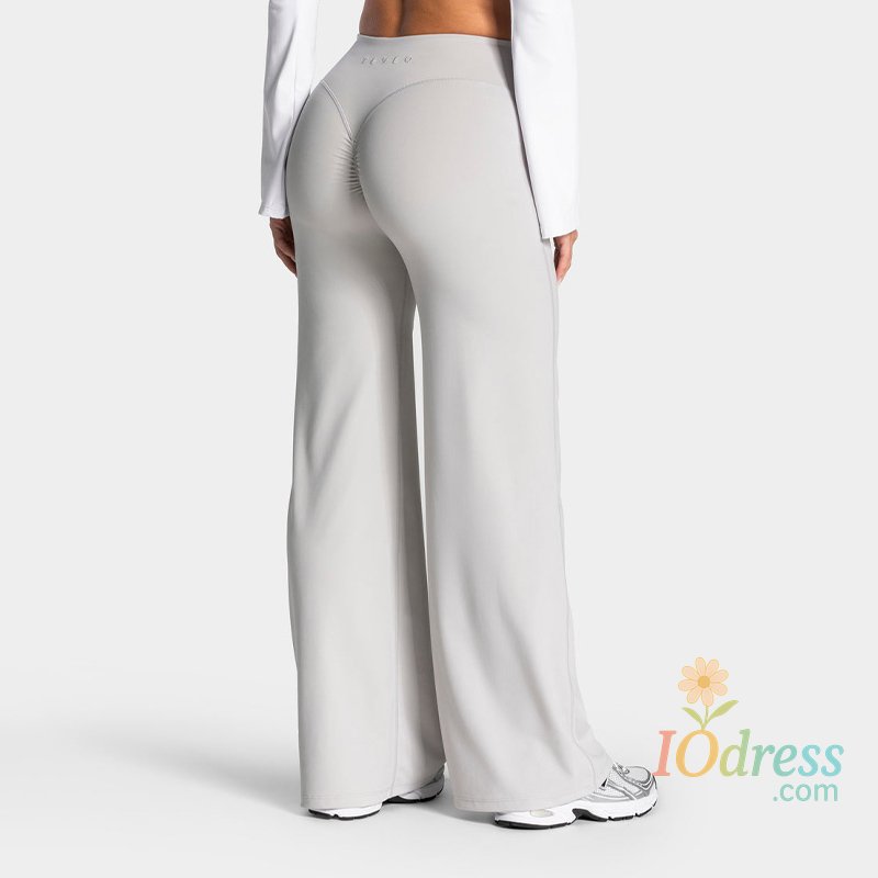 IO Dress Charming Pro Scrunch Straight Leg Pants Butt Lifting Wide Leg Sweatpants Fitness Jogging Yoga Gym Push Up Women Baggy Leggings