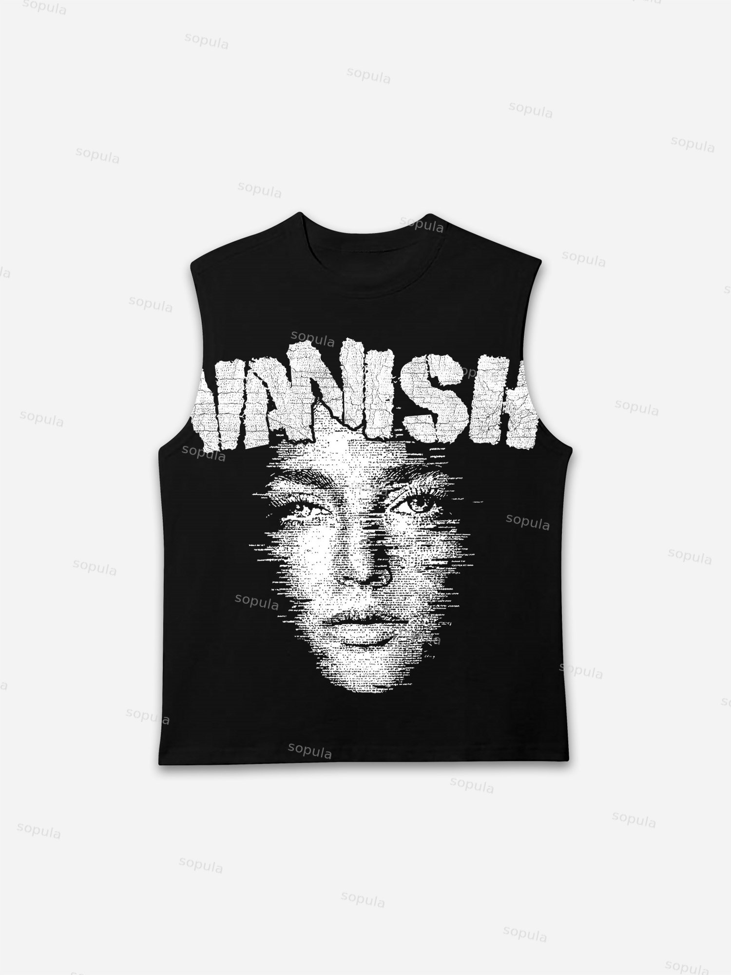 Vanish Abstract Portrait Print Tank Top