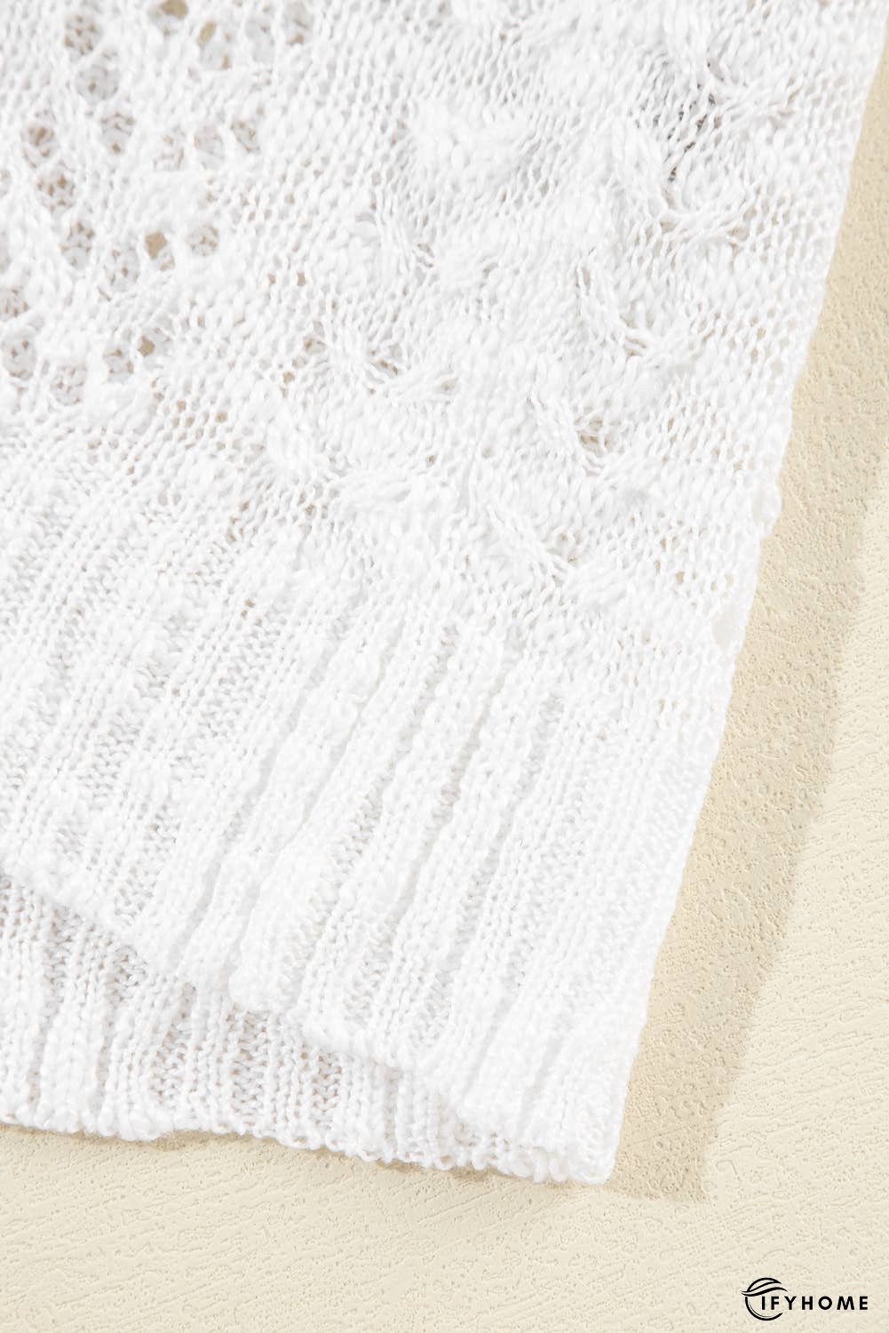 Solid Open Knit Cardigan | IFYHOME