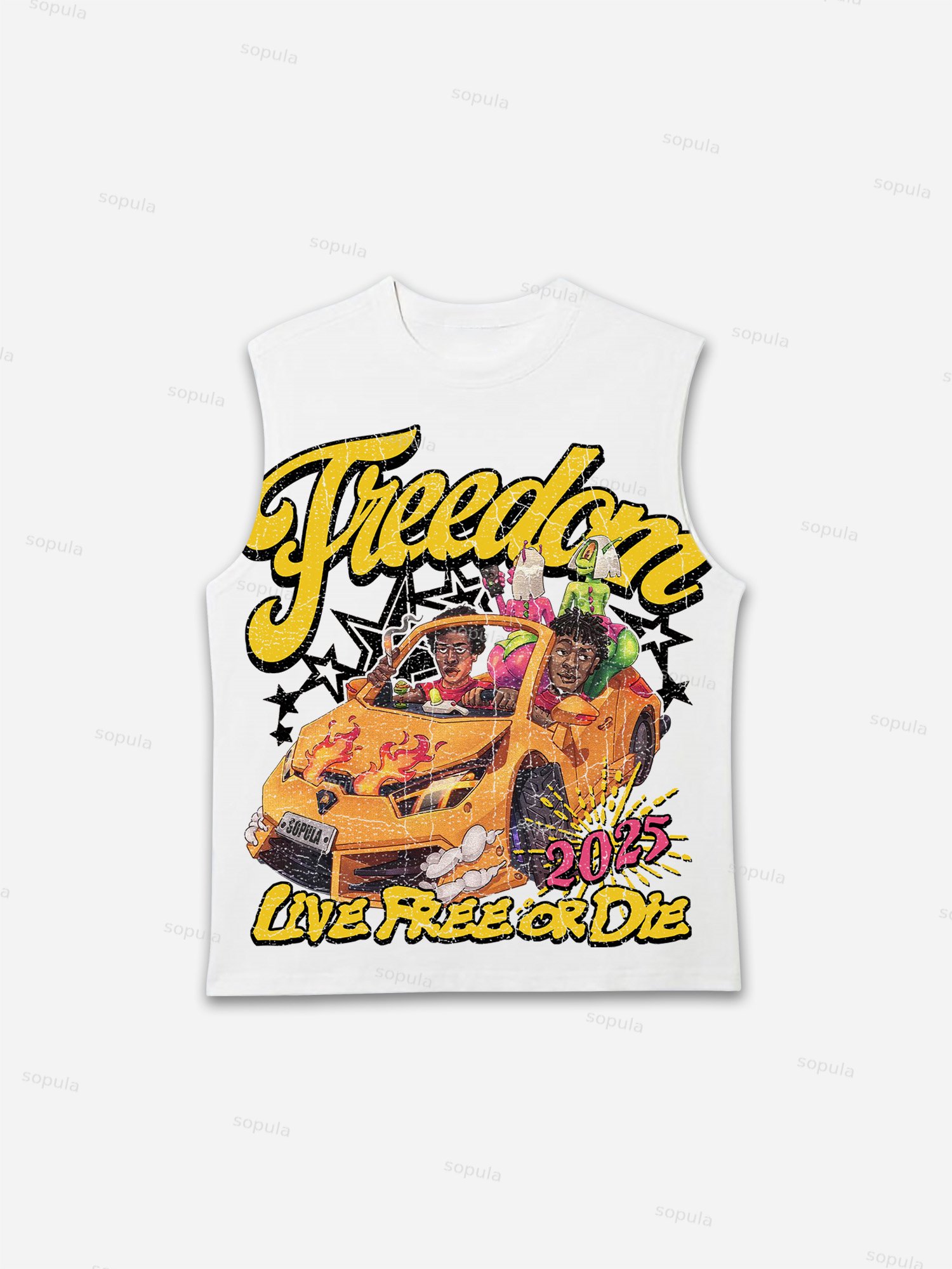 Freedom Racing Graphic Print Tank Top