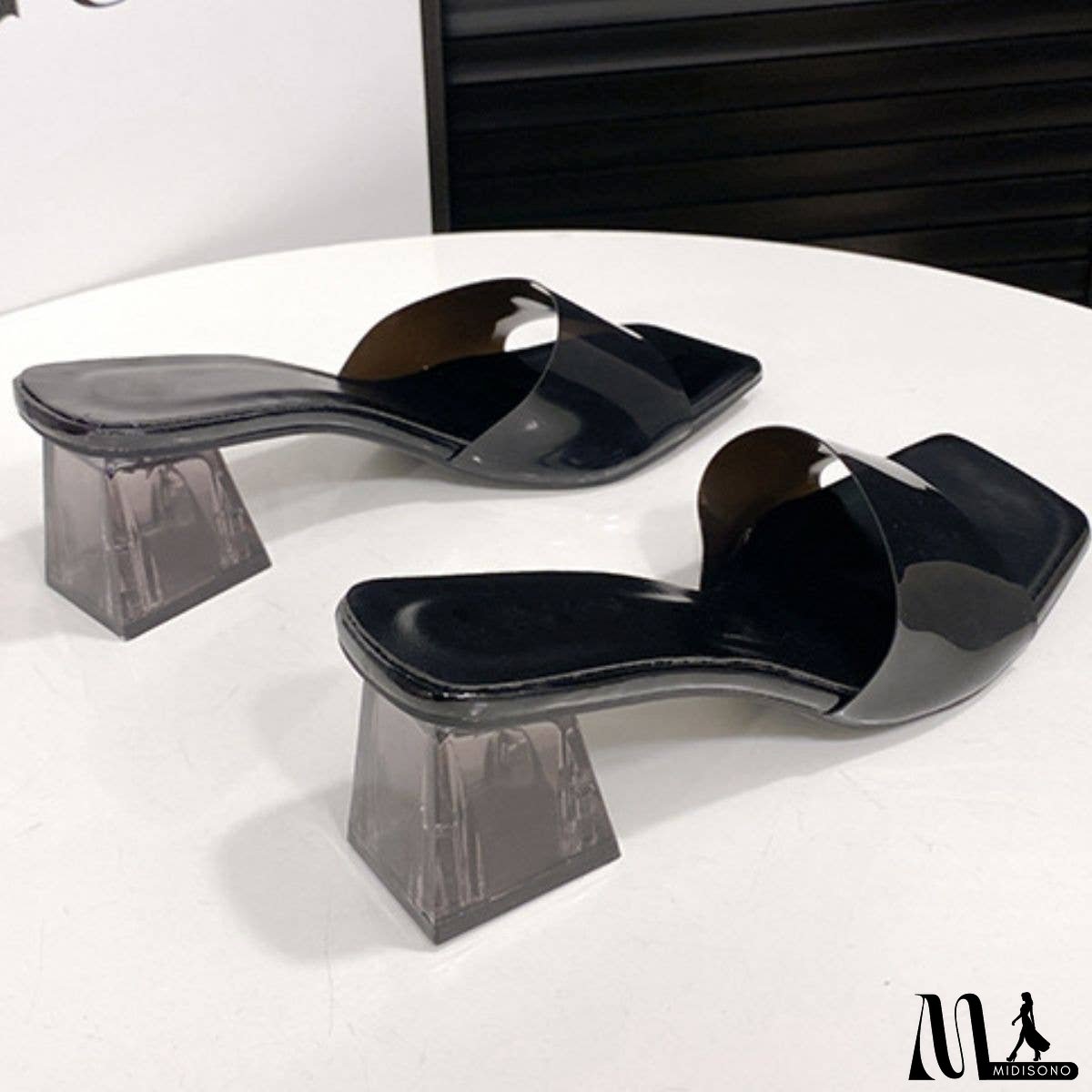 Open Toe Block Heel Sandals