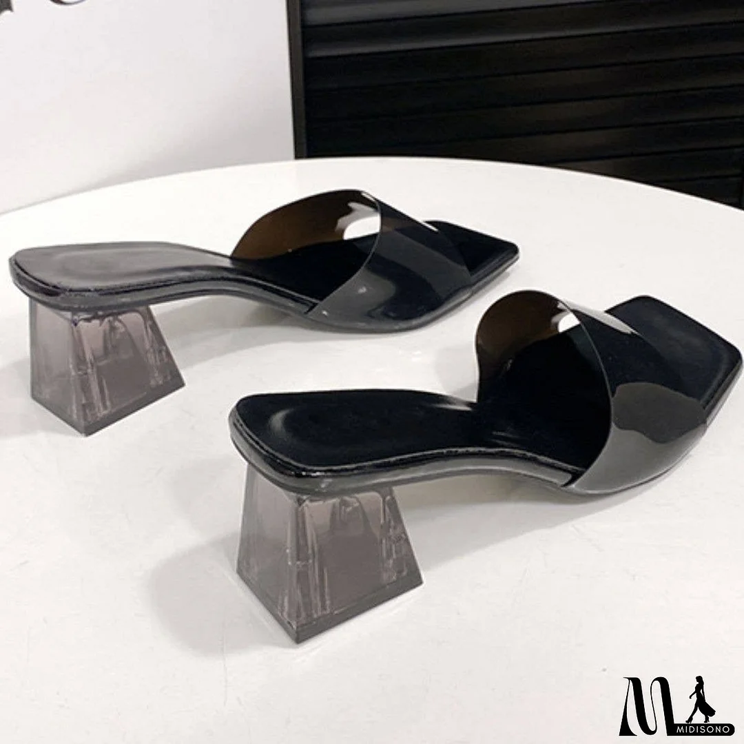 Open Toe Block Heel Sandals