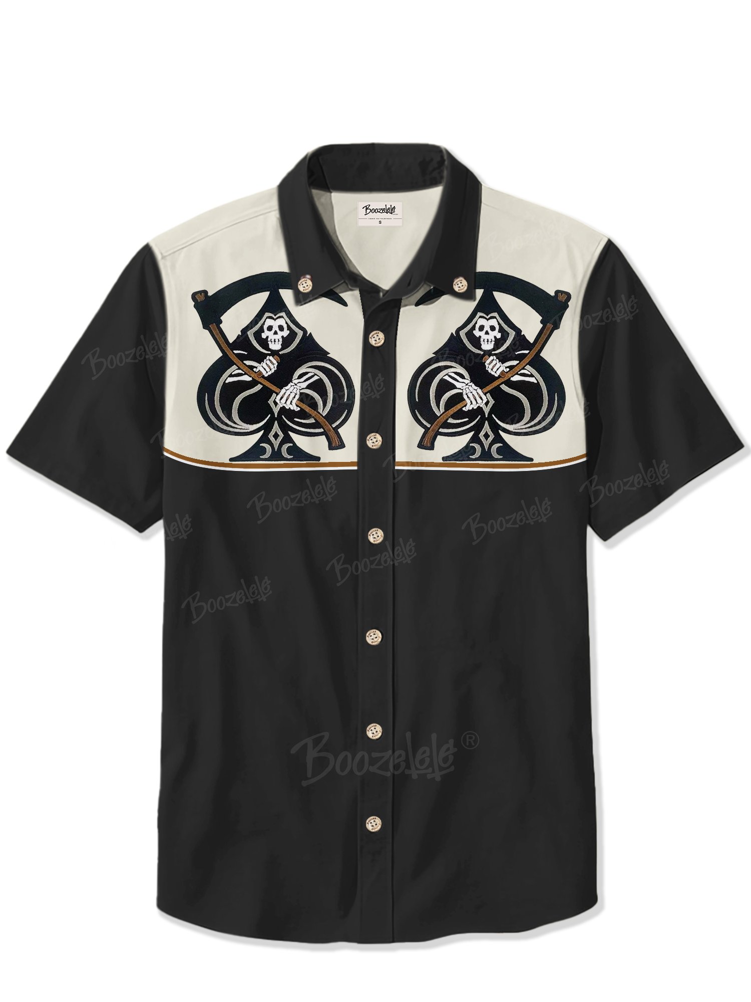 Spade Skull Sickle- 100% Cotton Shirt
