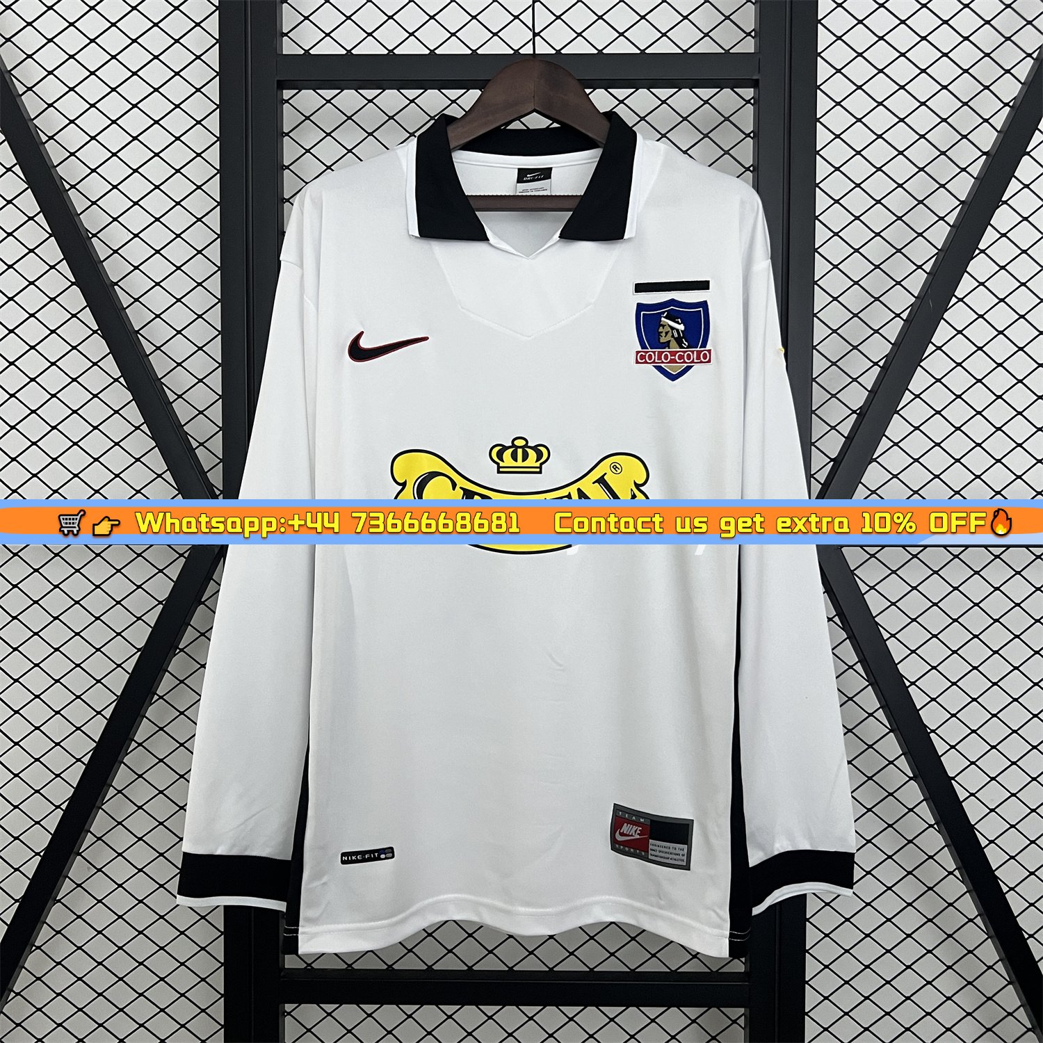 Retro Colo Colo 1998-99 Home Long Sleeves Jersey