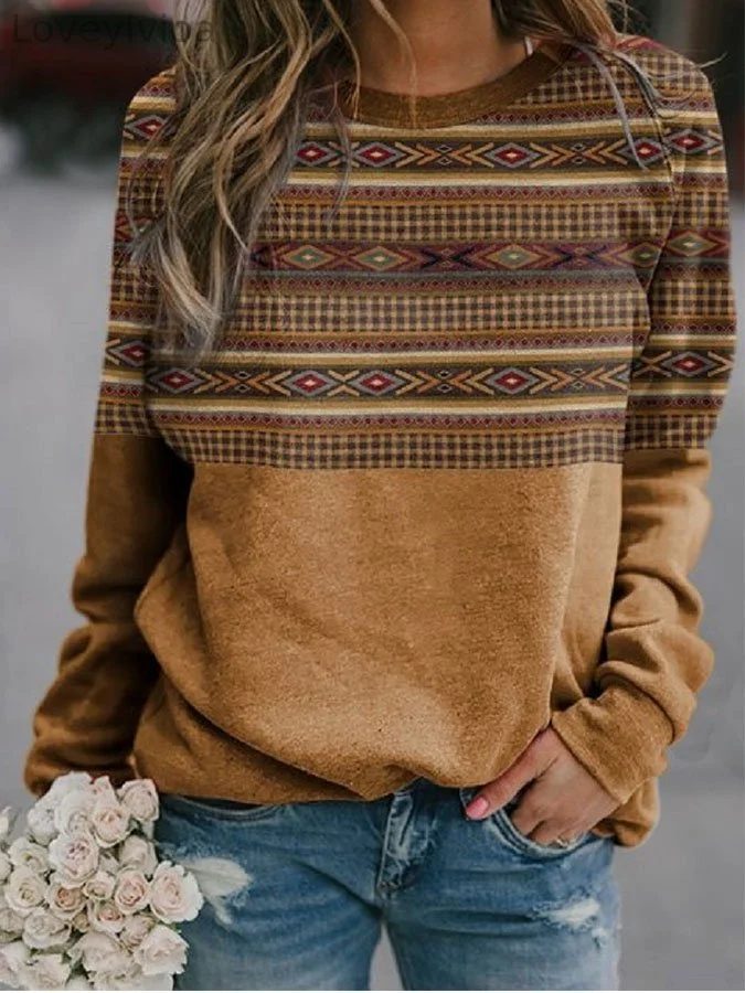 Casual Long sleeve Sweatshirt