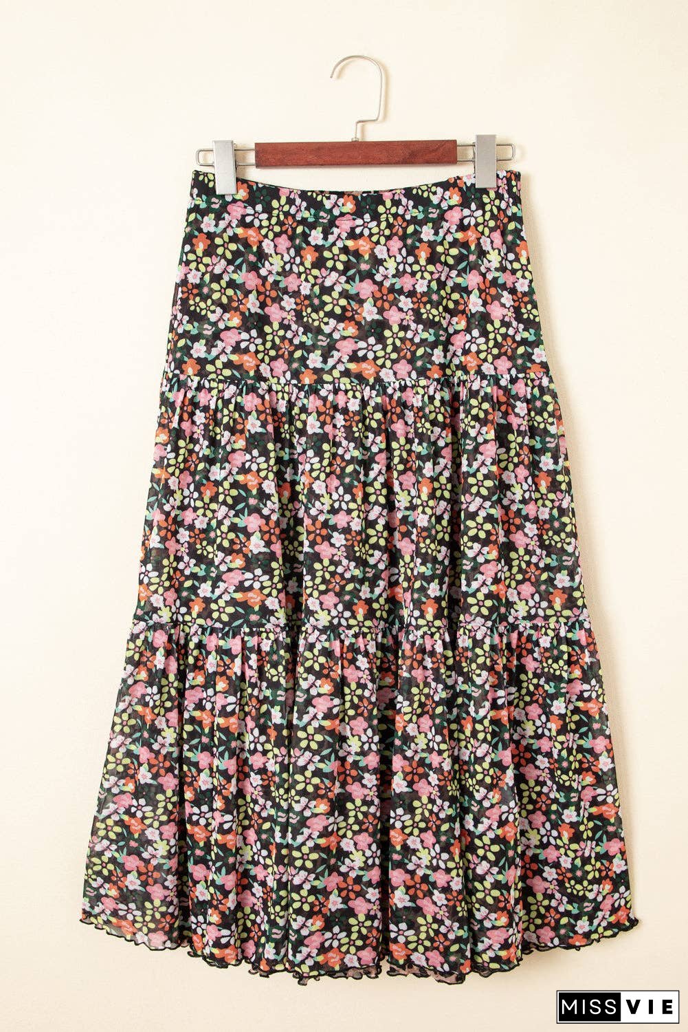 Leopard Floral Reversible Summer Maxi Skirt