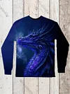Unisex Dragon Art Print Crew Neck Long Sleeve T-Shirt