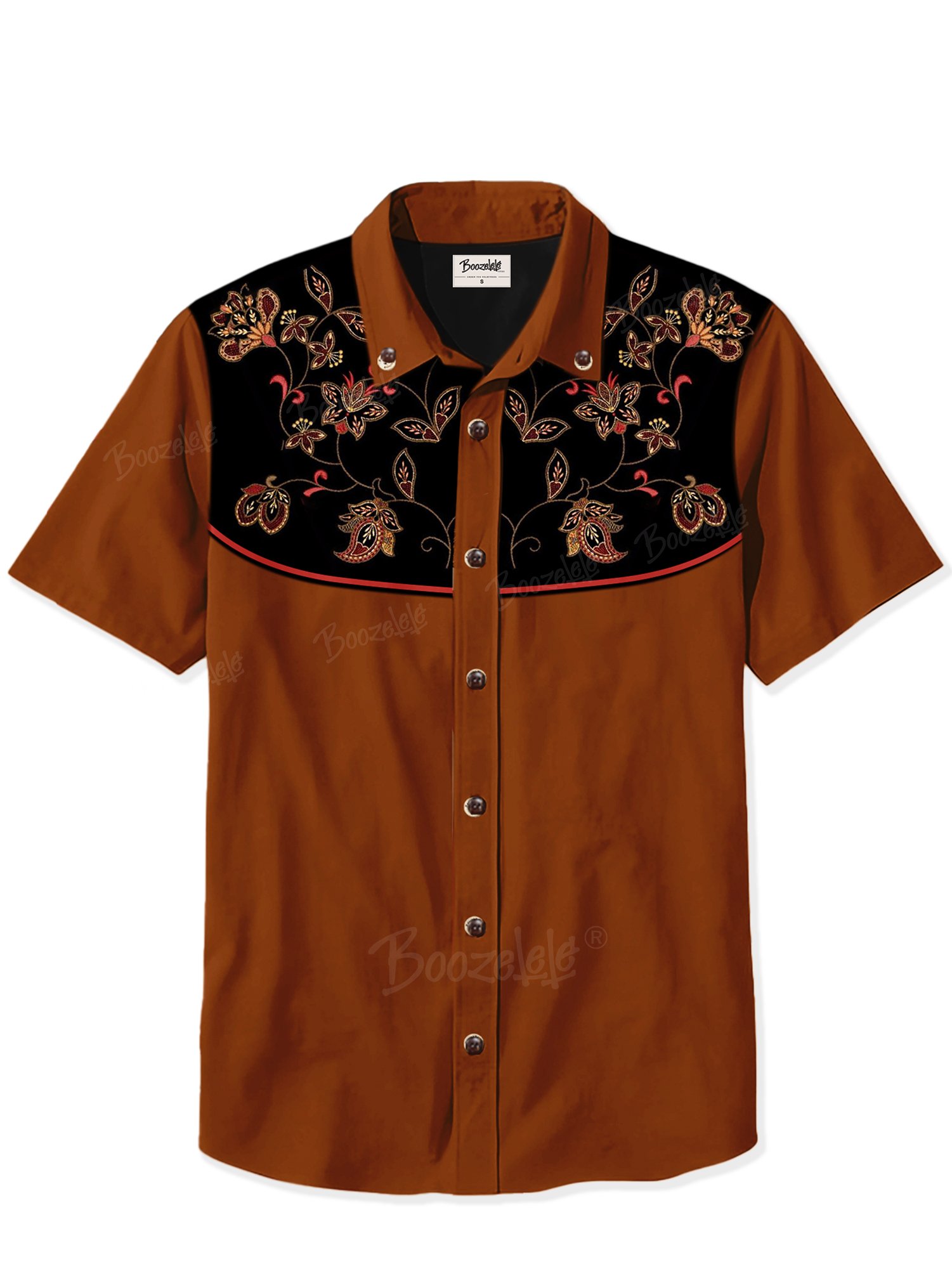 Western Vintage Flower - 100% Cotton Shirt