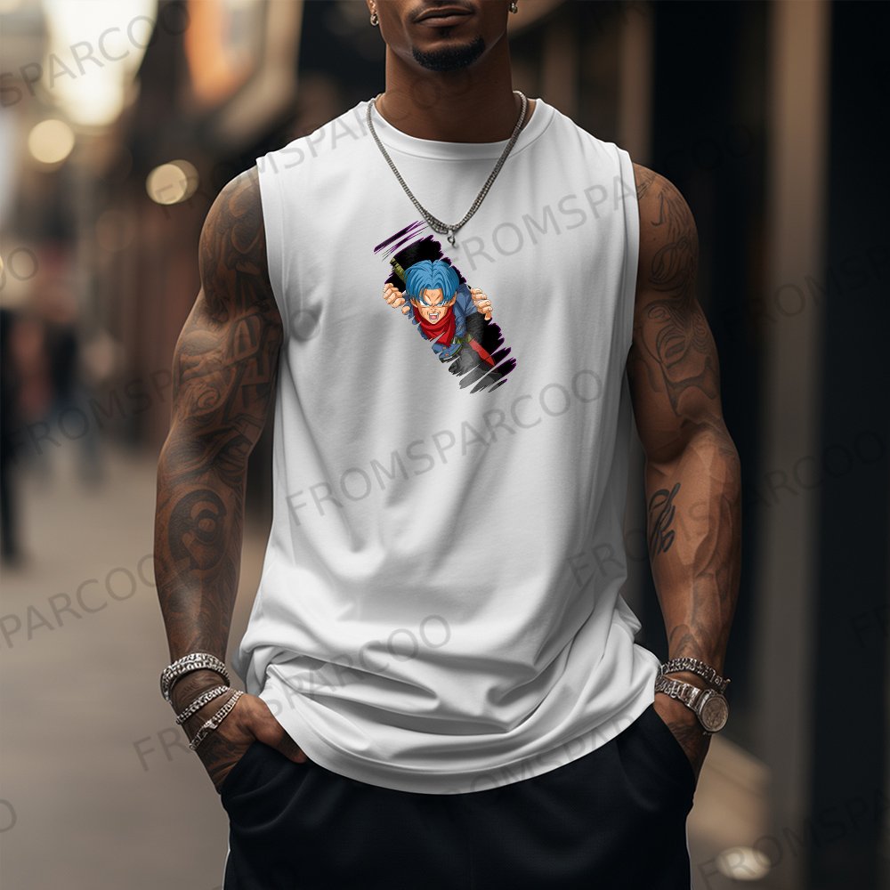 Casual Fitness Anime DB Printed Tank Top