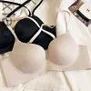 Bras-Non-marking beauty back gathering glossy bra soft steel ring on thin under thick underwear comfortable soft lingerie-Bras