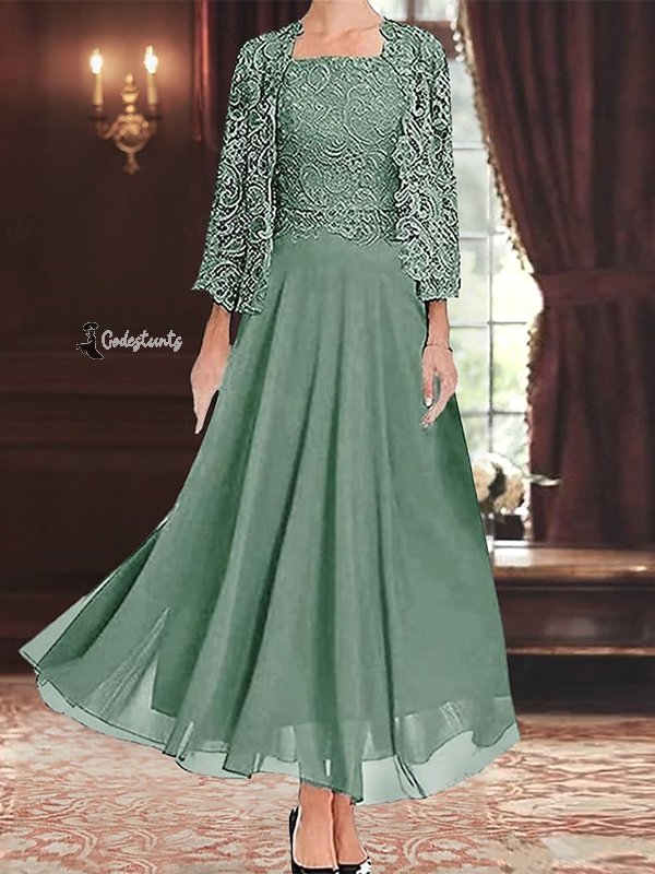Solid Color Lace Sequin Dress Top Suit