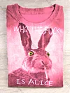 Unisex Smoking Bunny Print Casual Short Sleeve T-Shirt