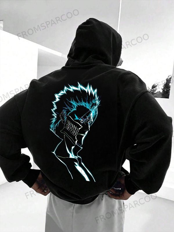 Grimmjow Unisex Casual Anime Print Oversized Hoodie