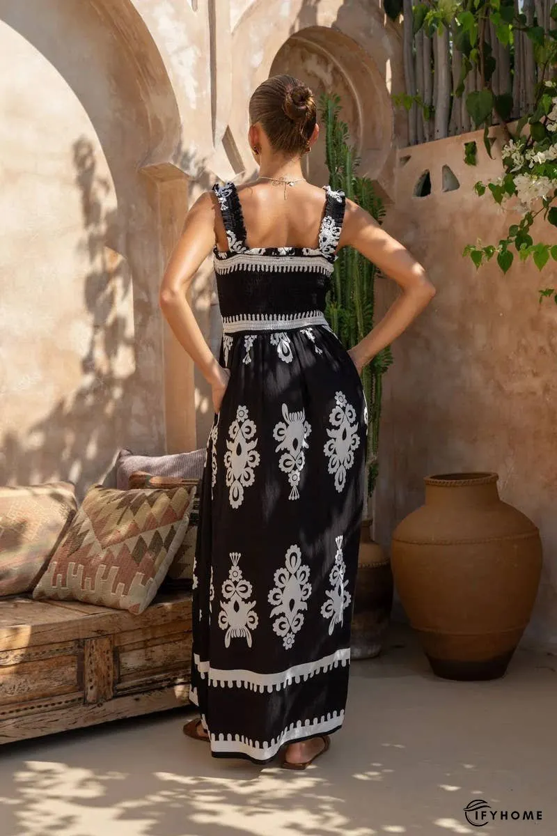 Boho Floral Spaghetti Strap Beach Vacation Dress | IFYHOME