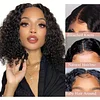 Classical Black Short Bob Hair Curly Wigs