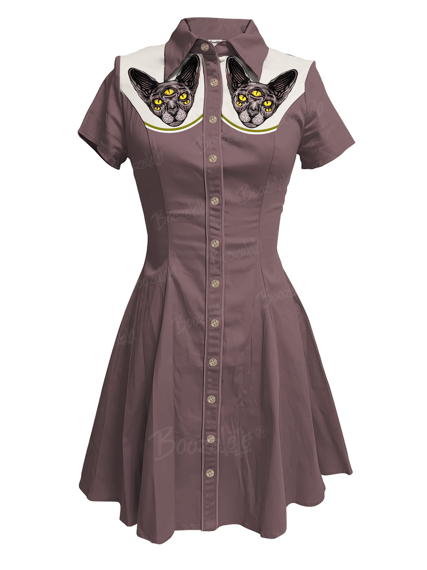 Cool Bat With Compound Eyes - 100% Cotton Dress