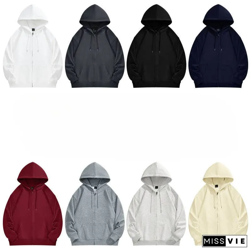 Ladies Zip Open Hoodie Long Sleeves Sweatshirt J400K