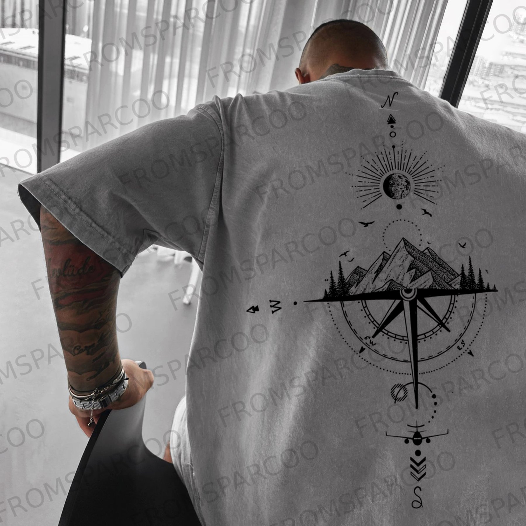 Sun Moon Star Ocean Oversize Tee