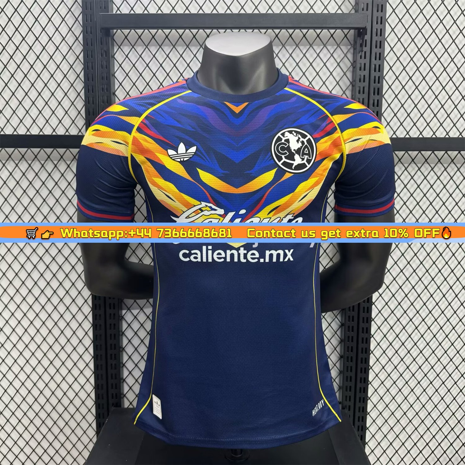 Club América 25-26 V-Shaped Camouflage Pattern Deep Blue Jersey - Player Version