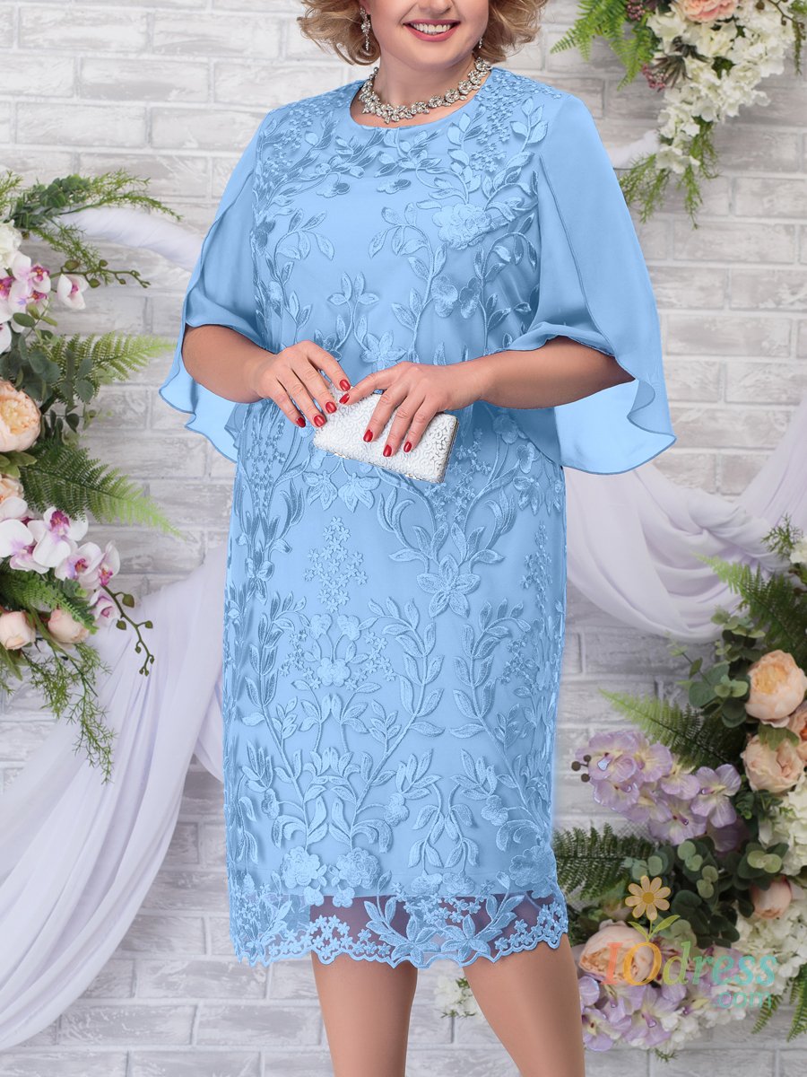 IO Dress Plus Size Mother Dress Woman Summer Emboridery Floral Wedding Guest Bridesmaid Party Dresses Slim Curvy Women Clothing IO Dress