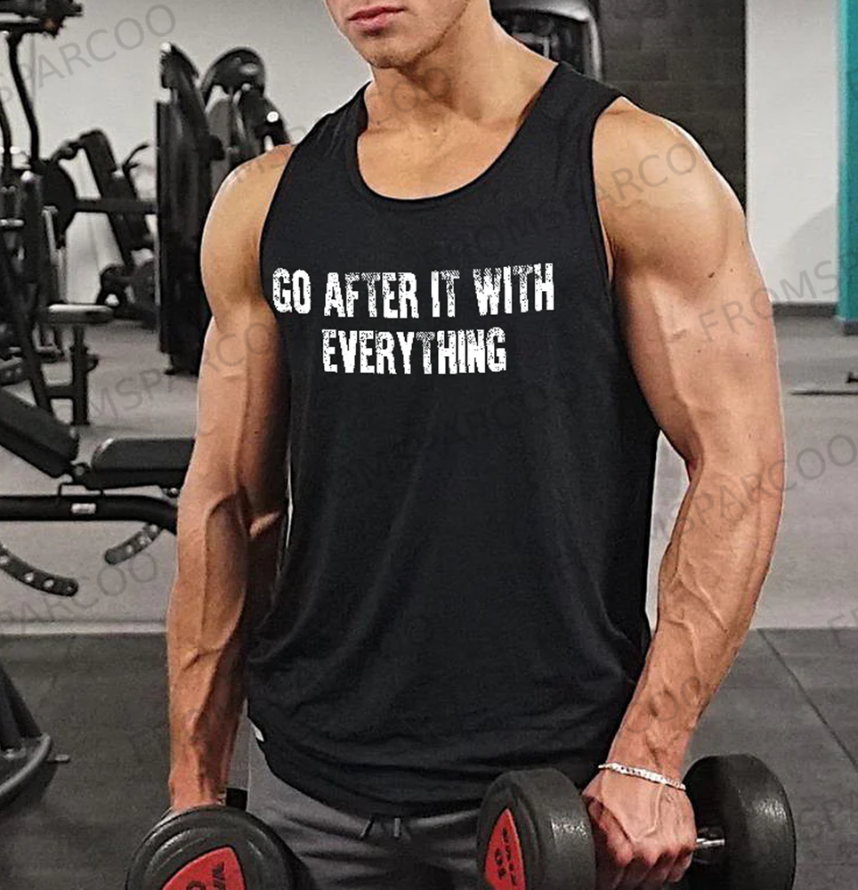 Go After It With Everything Printed Men's Vest