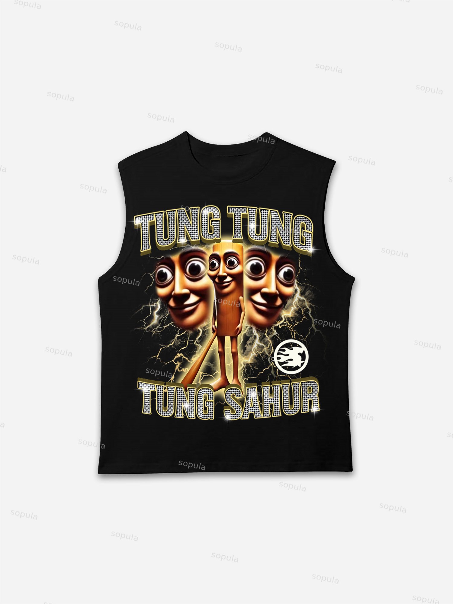 Tung Tung Tung Sahur Vintage Graphic Tank Top