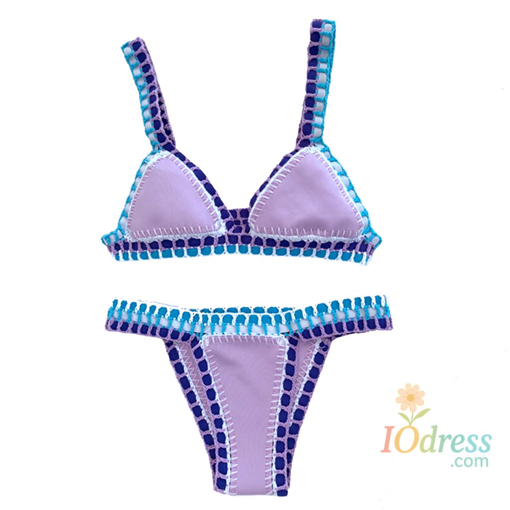 IO Dress Green Crochet Bikini Set Women Bathing Suit Beachwear Swimwear Feminino Bikinis Maillot De Bain Femme Badeanzug Damen  Swimsuit