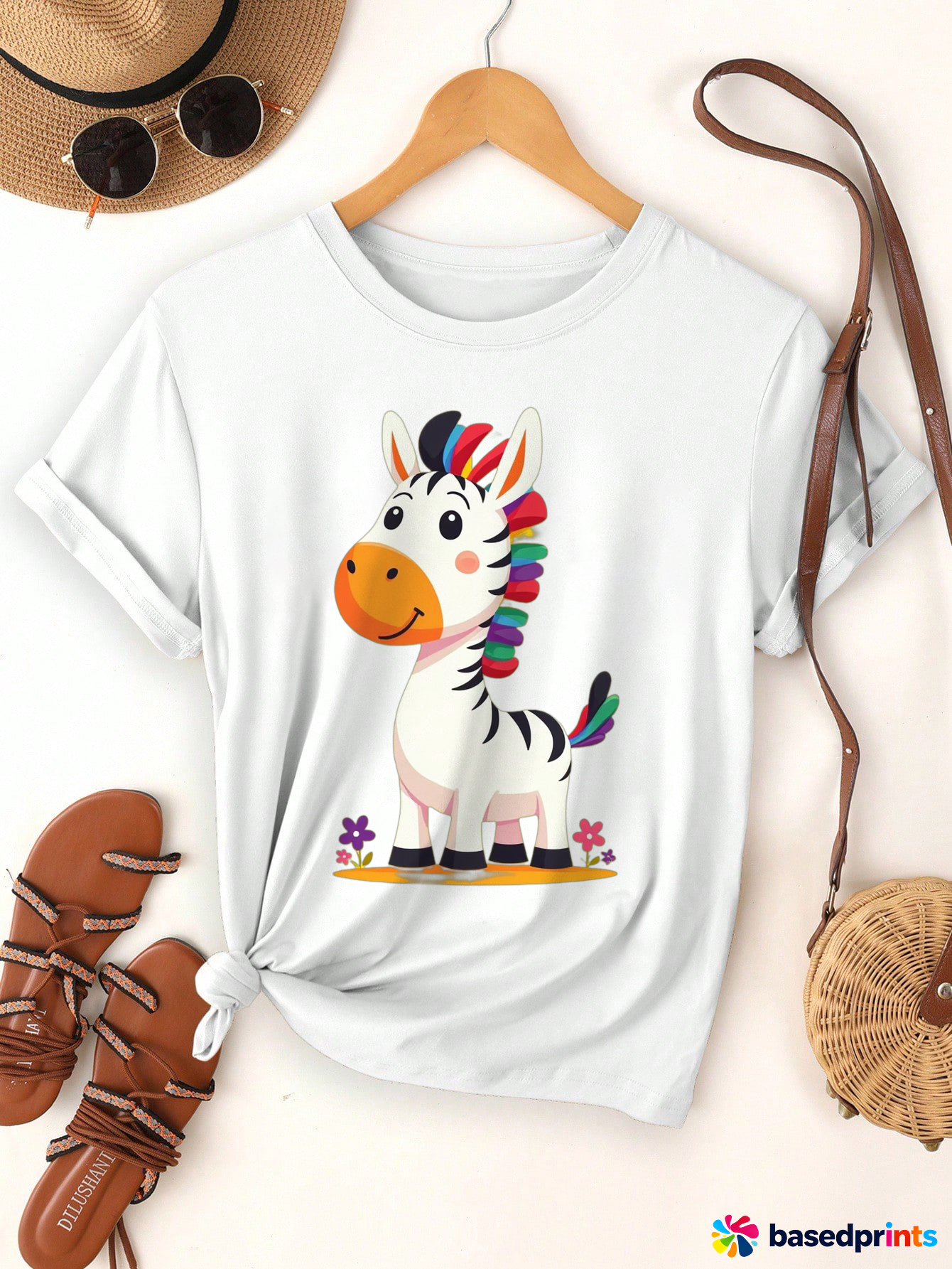 Cute Unicorn T-Shirt Women Summer Casual Short Sleeve Tee