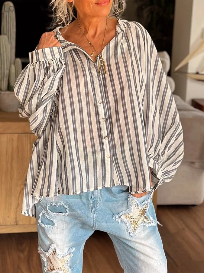 Women's Off-Shoulder Striped Top