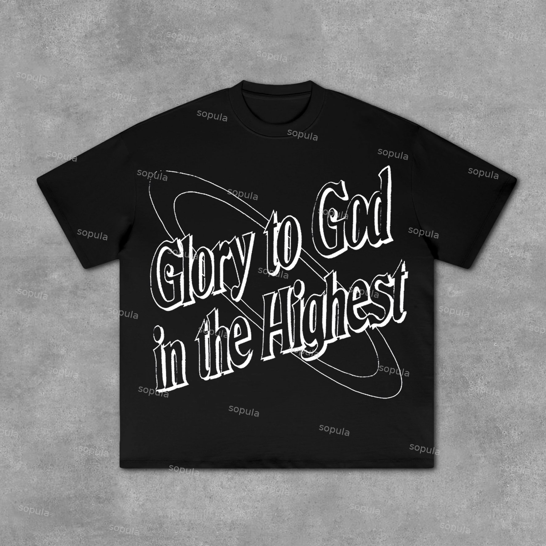 Sopula Vintage Glory To God In The Highest Graphic Cotton T-Shirt - Sopula｜Premium Graphic Tees & Graphic Clothing