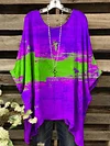 Women's Vintage Art Oil Print Casual Top