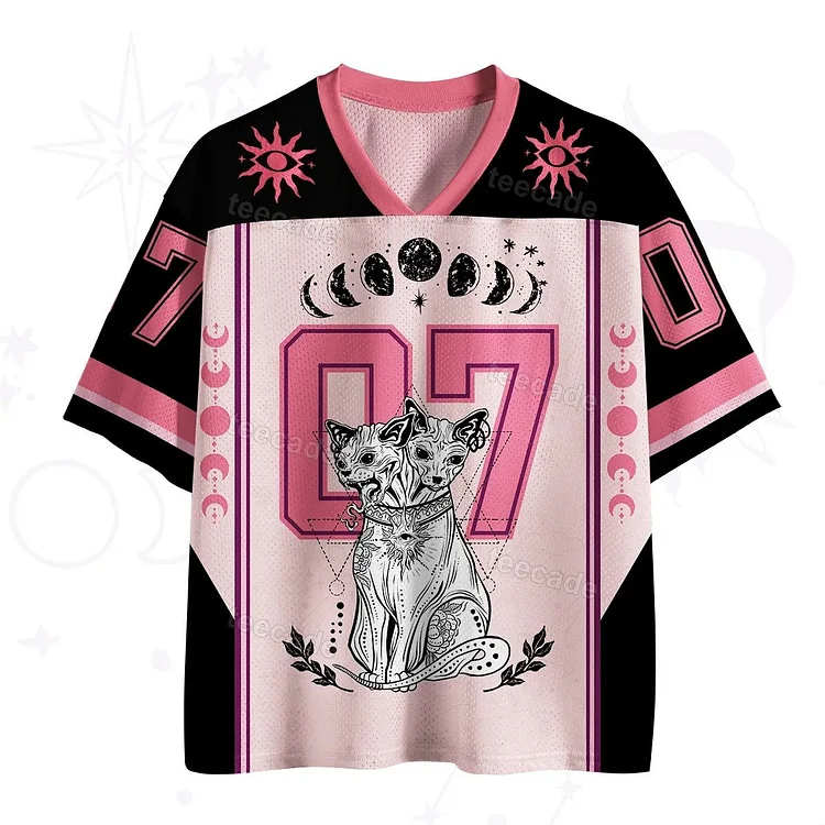 Teecade Teecade Lunar Cat Guardians 07 Art Print V-neck T-shirt