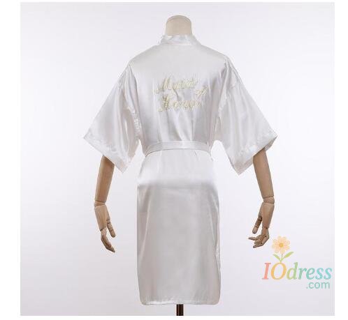 IO Dress Wedding Bride Bridesmaid Robe Dressing Gown Sexy Women Bathrobe Nightgown Short Sleepwear Casual Flower Kimono Geisha M L XL