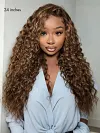 Brown Highlights Funmi Curly Glueless Wig