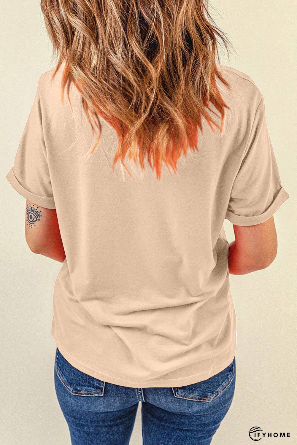 Bow Graphic Round Neck Short Sleeve T-Shirt | IFYHOME