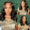 Black Wave Wig Medium Hiar Centre Parting Wig For Women