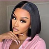 Black Glueless Brazilian Straight Hair BOB Wigs Lady Wig