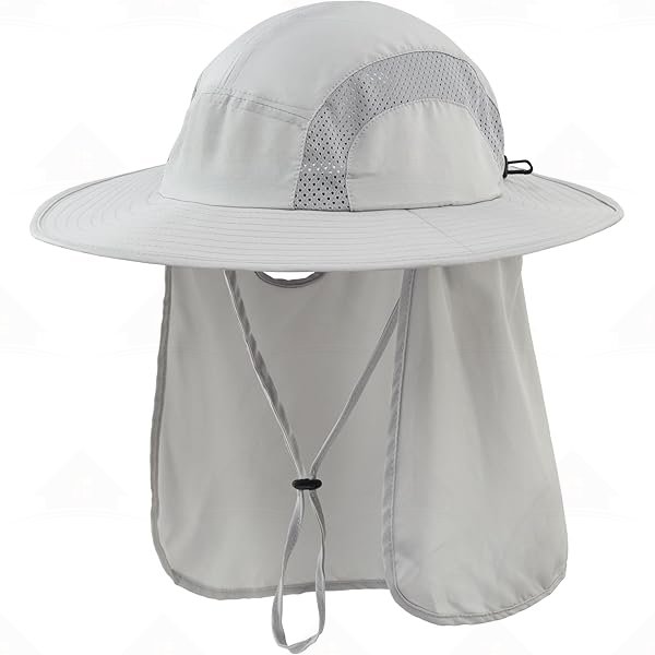 Home Prefer Sun Hats for Men Women Fishing Hat UPF 50+ Wide Brim Bucket Hat UV Protection Hat with Neck Flap Garden Beach