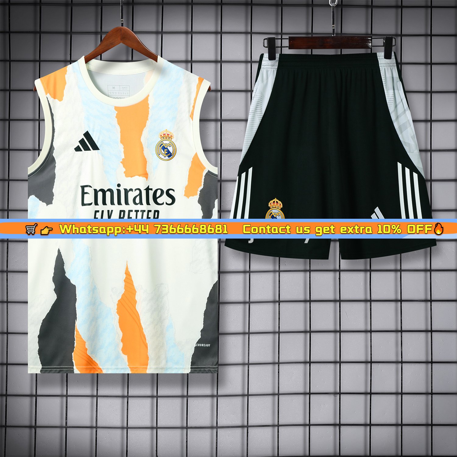 Real Madrid 24-25 Pre-Match Vest Training Set - Camouflage