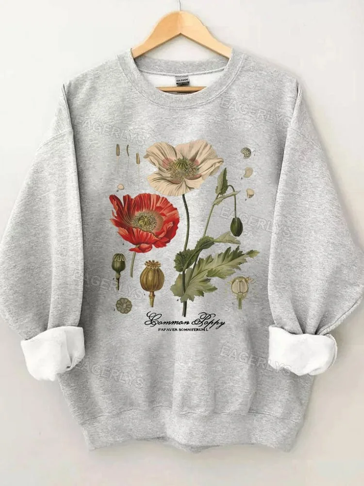Eagerlys Vintage Poppy Sweatshirt Eagerlys
