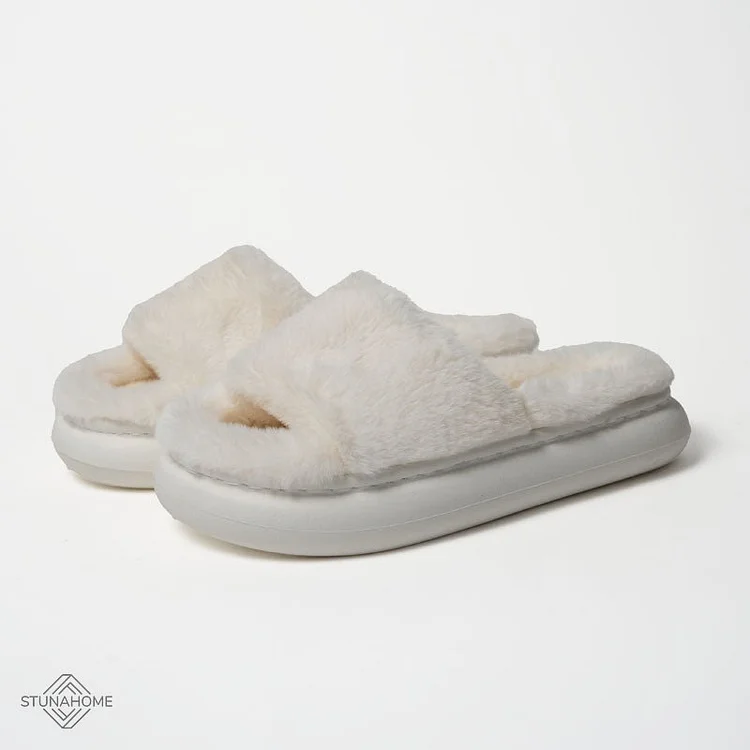 Women's Cloud Thick-Soled Non-Slip Home Furry Slippers shopify Stunahome.com