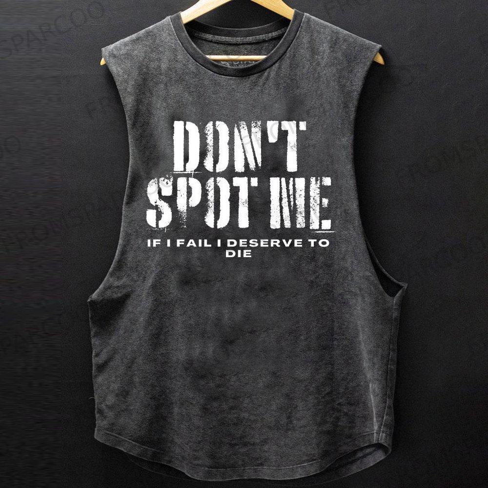 DON'T SPOT ME SCOOP BOTTOM COTTON TANK