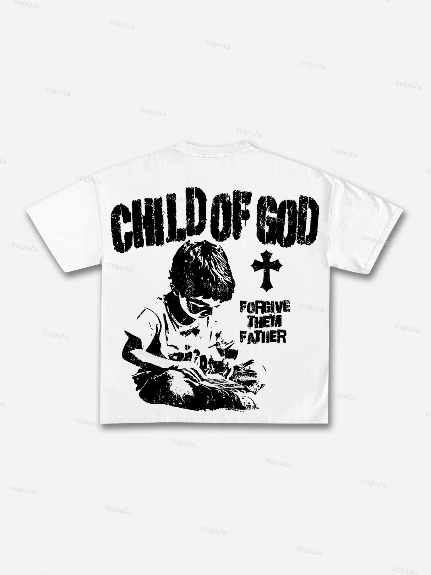 Child Of God Read The Bible Print Cotton T-shirt