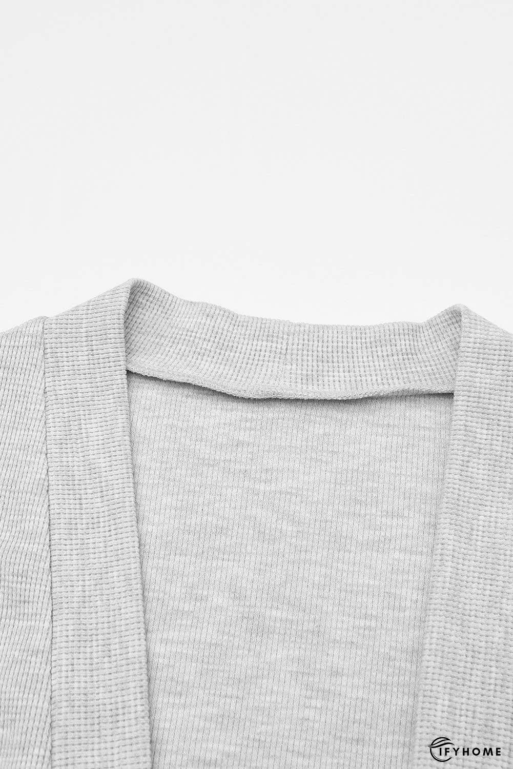 Thermal Waffle Knit Pocketed Cardigan | IFYHOME