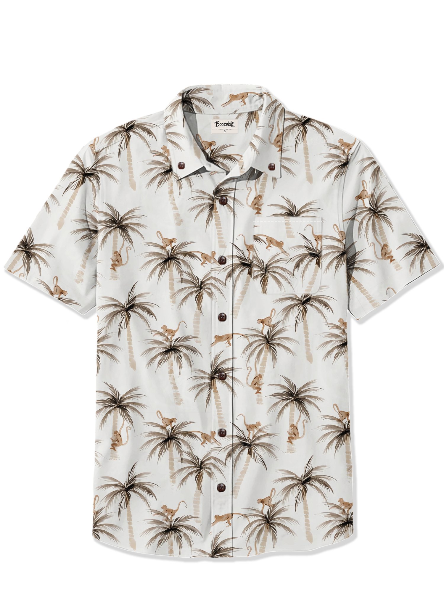 Monkeys And Coconut Trees - 100% Cotton Shirt
