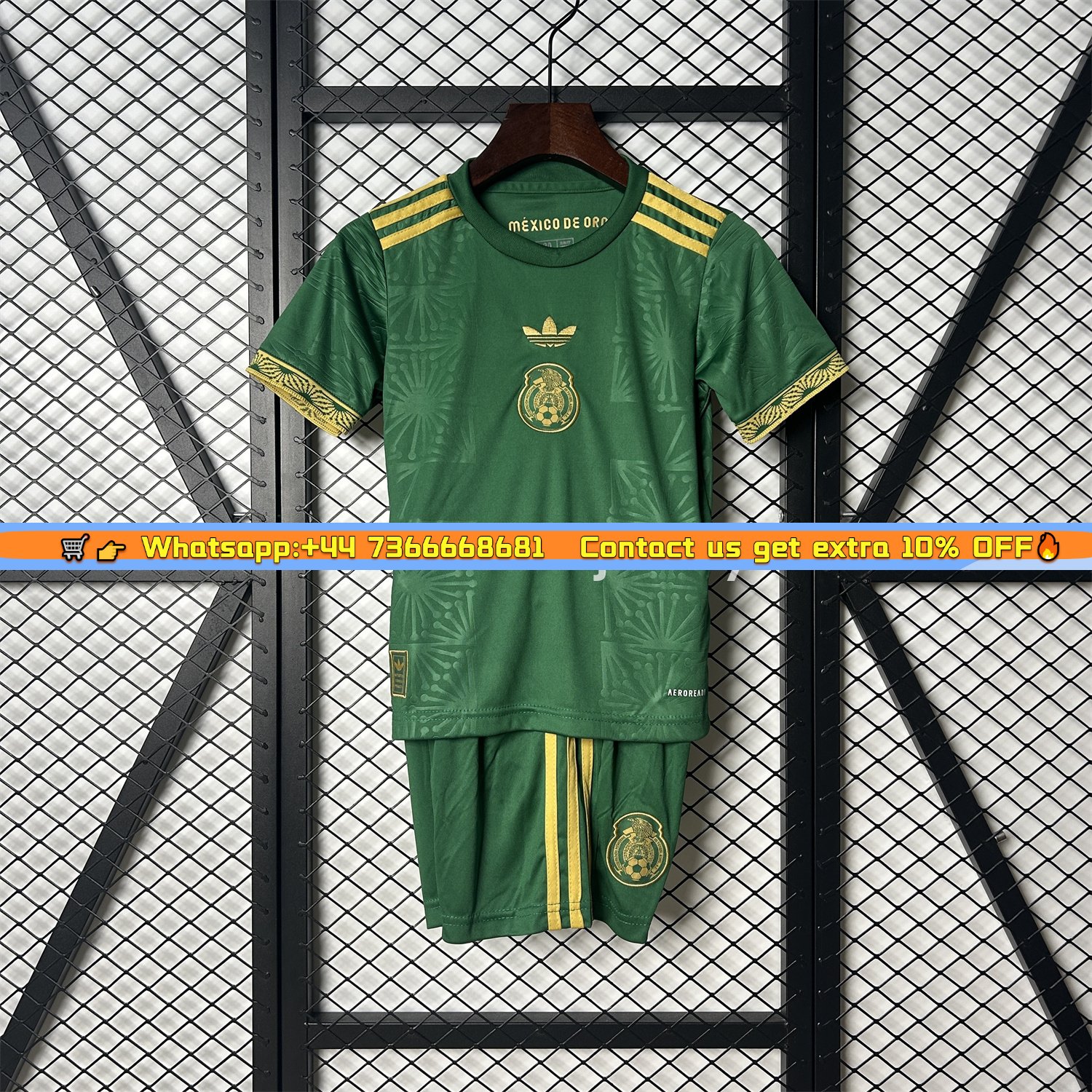 Mexico 2025 Gold Cup Green Kids Kit