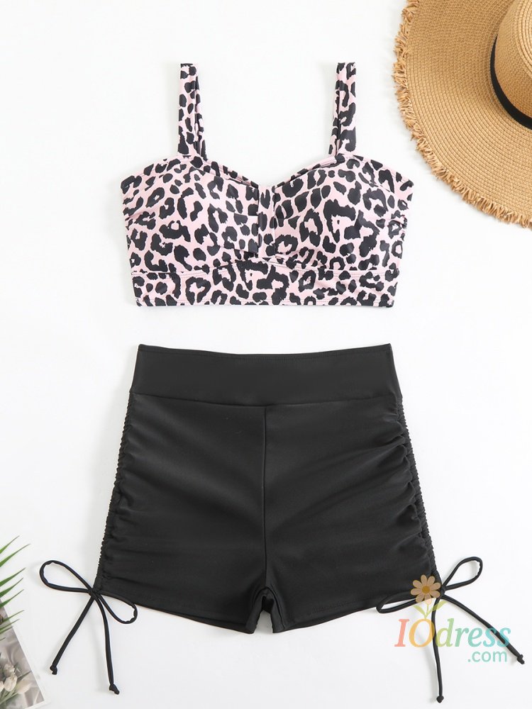 IO Dress Bikini Women Swimsuit 2025 New Leopard Sling Shorts Bikinis Set Sexy Swimwear Summer Two Piece Set Beachwear Bathing Suit Female