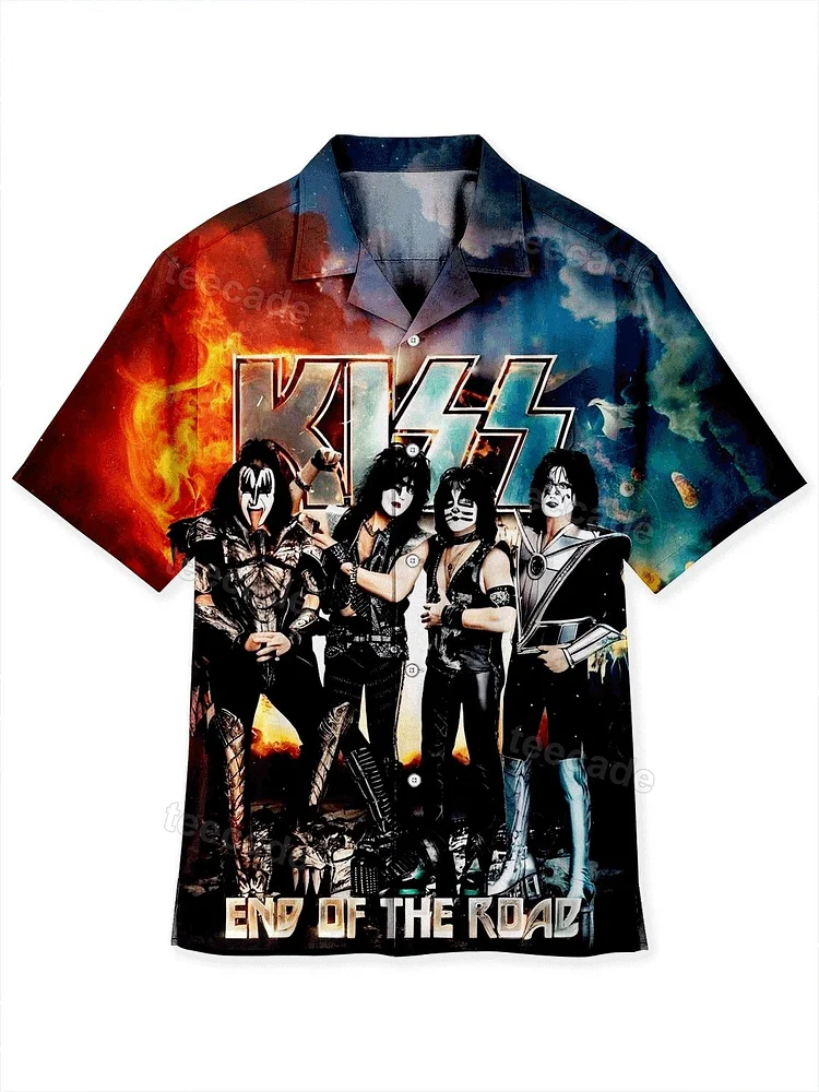 Teecade Teecade Kiss Band End of The Road Art Print Shirt