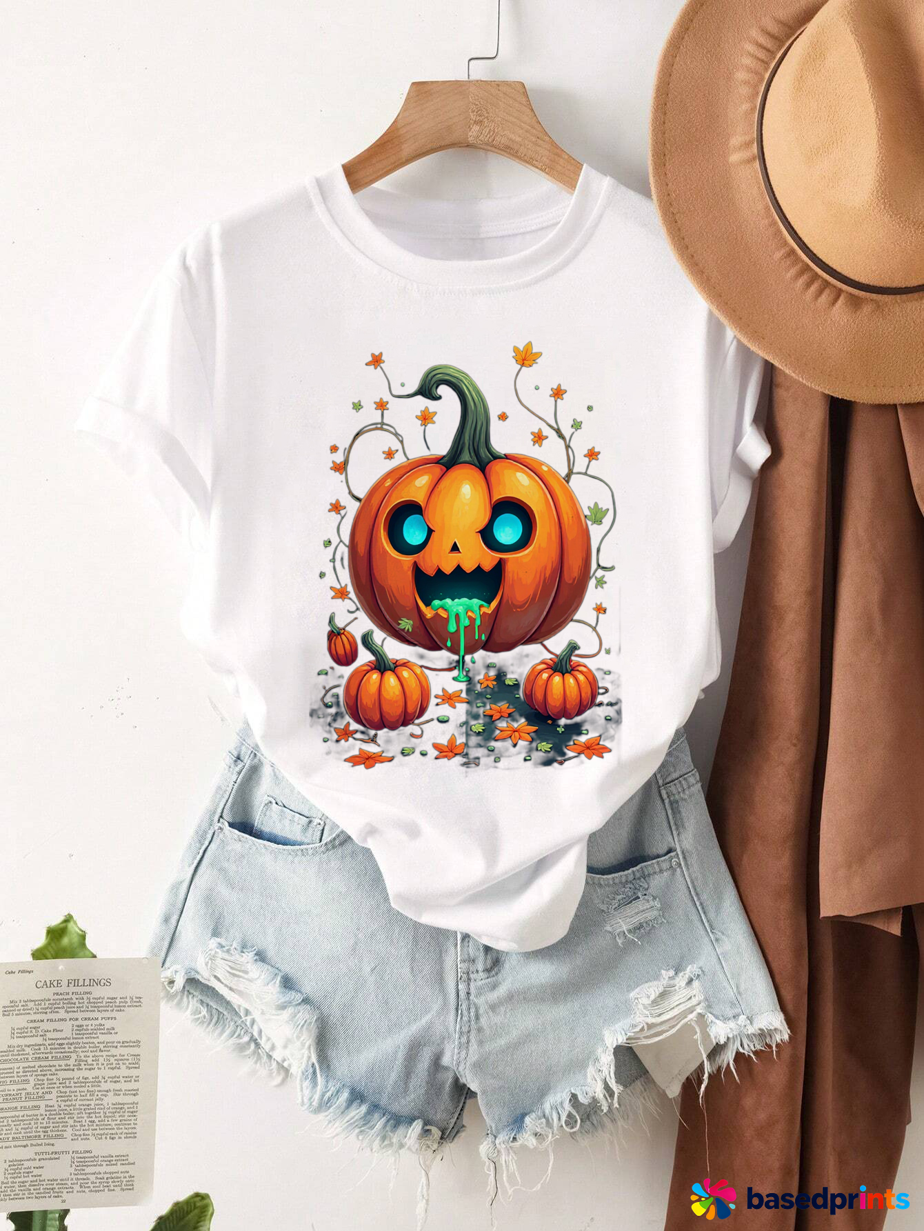 Halloween Pumpkin Graphic Tee Shirt